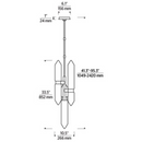 Tech 700TDLGSN10 Langston 3-lt 11" LED Pendant