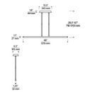 Tech 700LSSTG48 Stagger 1-lt 47" LED Linear Suspension