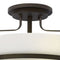 Hinkley 3641 Harper 3-lt 15" LED Semi Flush Mount with Etched Opal Glass