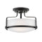 Hinkley 3641 Harper 3-lt 15" LED Semi Flush Mount with Etched Opal Glass
