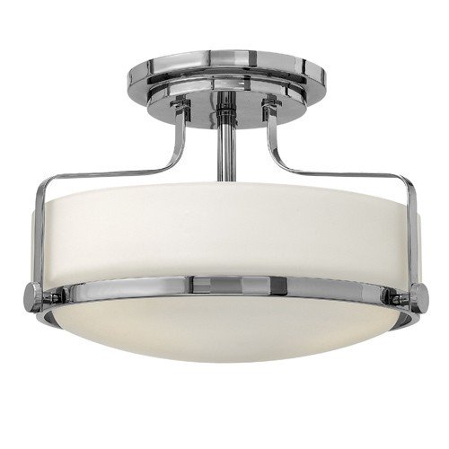 Hinkley 3641 Harper 3-lt 15" LED Semi Flush Mount with Etched Opal Glass