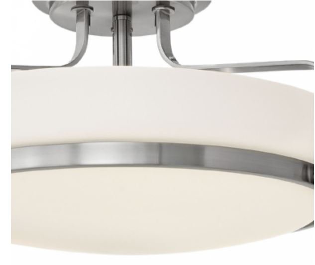 Hinkley 3643 Harper 3-lt 18" Semi Flush Mount with Etched Opal Glass