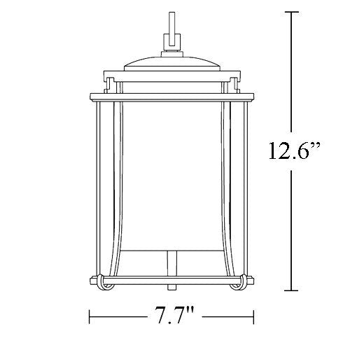 Hubbardton Forge 365605 Meridian 1-lt 8" Outdoor Semi-Flush