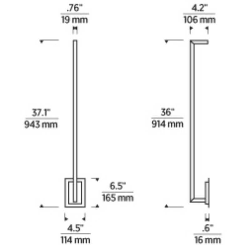 Visual Comfort 700WSSTG36 Stagger 1-lt 37" Tall LED Wall Sconce