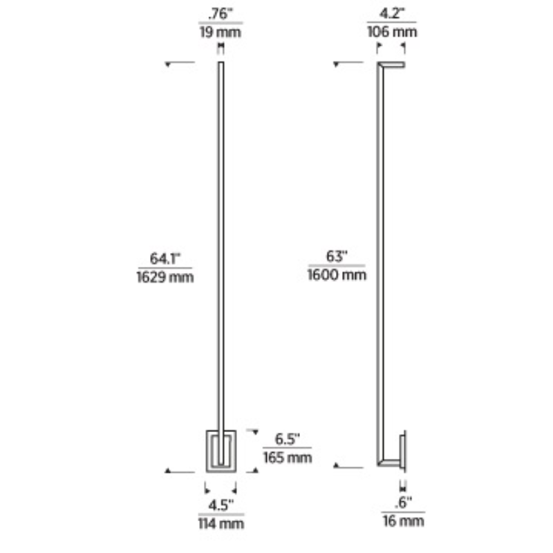 Visual Comfort 700WSSTG63 Stagger 1-lt 64" Tall LED Wall Sconce