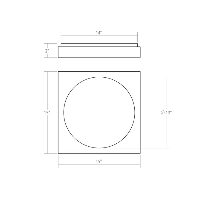 Sonneman 3702 Vuoto 1-lt 15" LED Wall Sconce