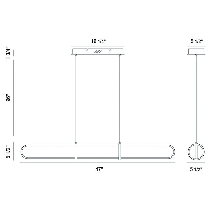 Eurofase 37037 Berkley 35" LED Linear Chandelier