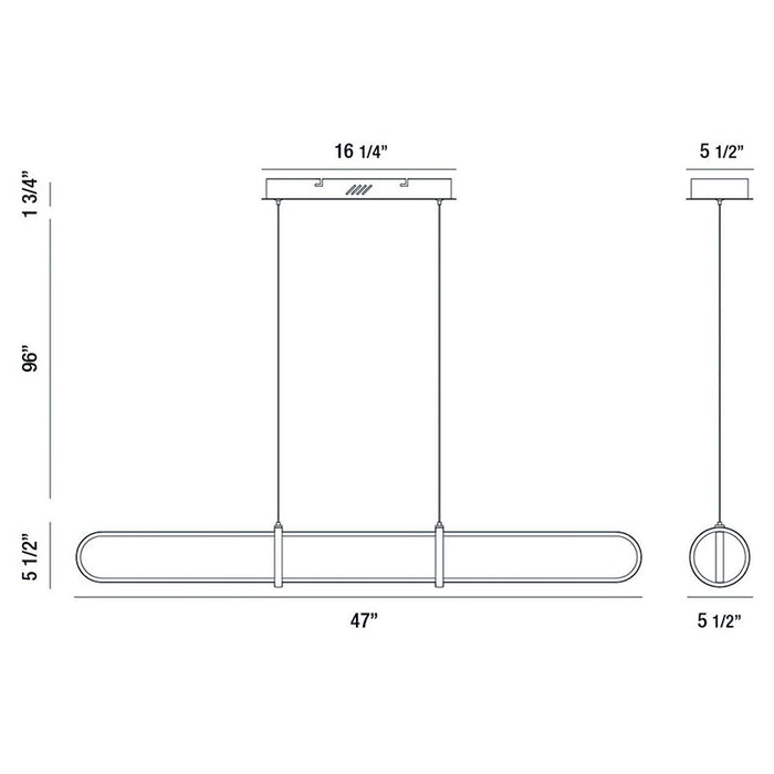 Eurofase 37037 Berkley 35" LED Linear Chandelier