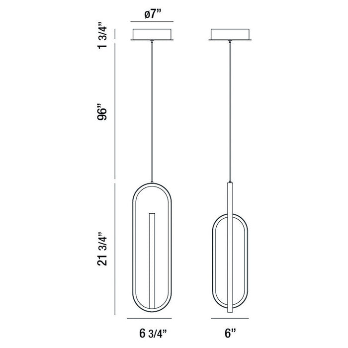 Eurofase 37038 Demark 7" LED Pendant