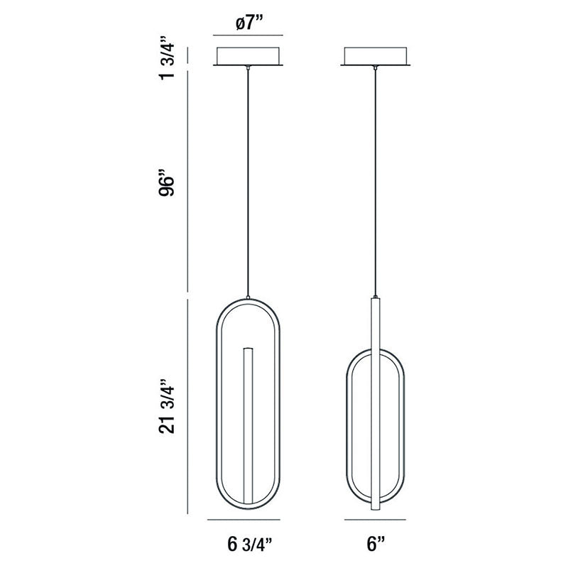Eurofase 37038 Demark 7" LED Pendant