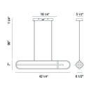 Eurofase 37039 Demark 42" Integrated LED Linear Chandelier
