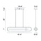 Eurofase 37039 Demark 42" Integrated LED Linear Chandelier
