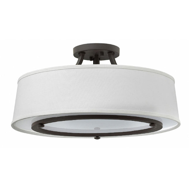 Hinkley 3703 Harrison 3-lt 20" LED Semi Flush Mount