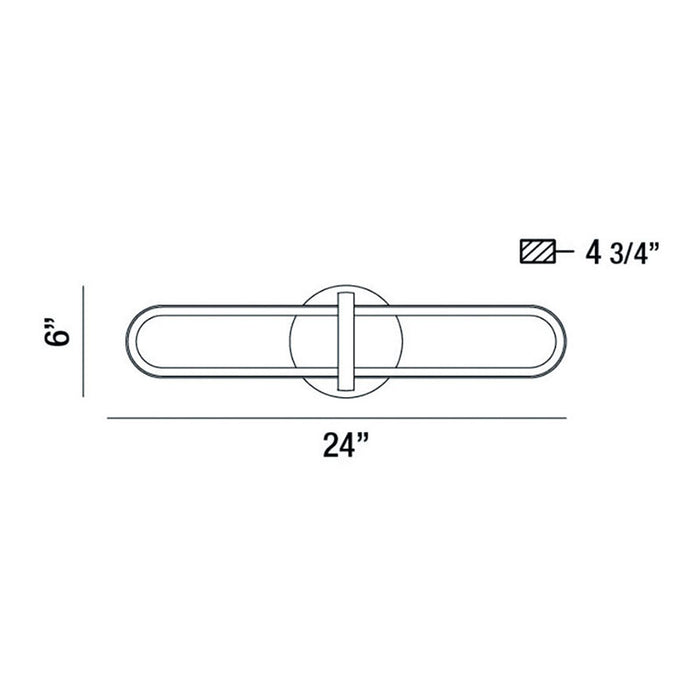 Eurofase 37040 Botton 24" Wide LED Wall Sconce