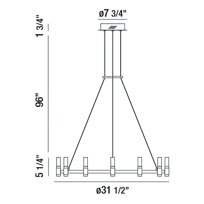 Eurofase 37043 Albany 32" LED Chandelier