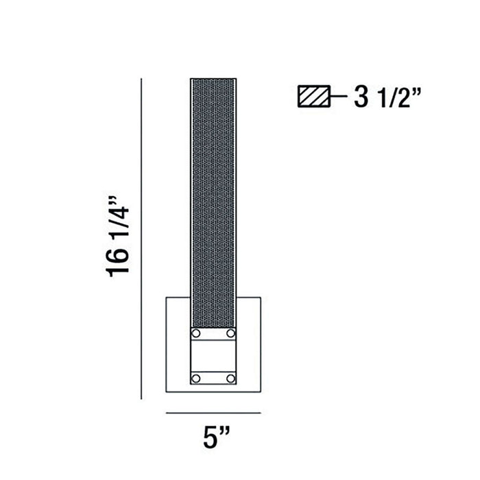 Eurofase 37052 Admiral 16" Tall LED Wall Sconce