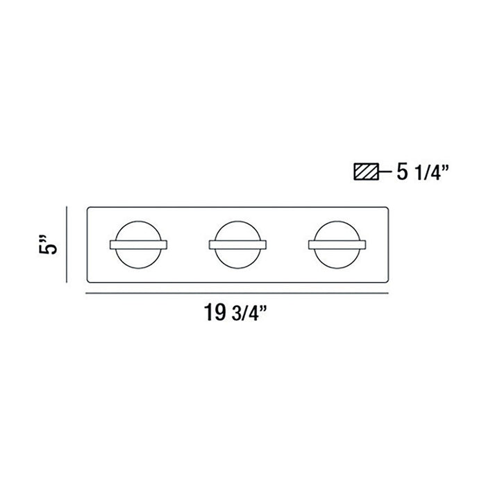 Eurofase 37069 Ryder 3-lt 20" LED Bath Bar