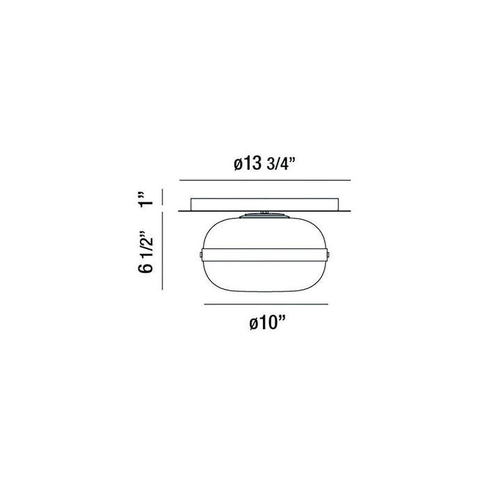 Eurofase 37086 Nottingham 1-lt 10" Flush Mount