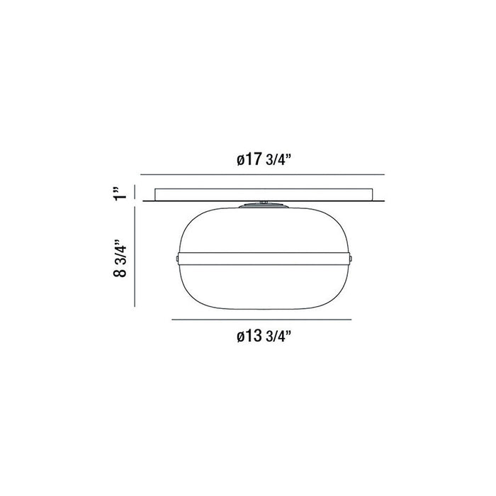 Eurofase 37087 Nottingham 1-lt 14" Flush Mount