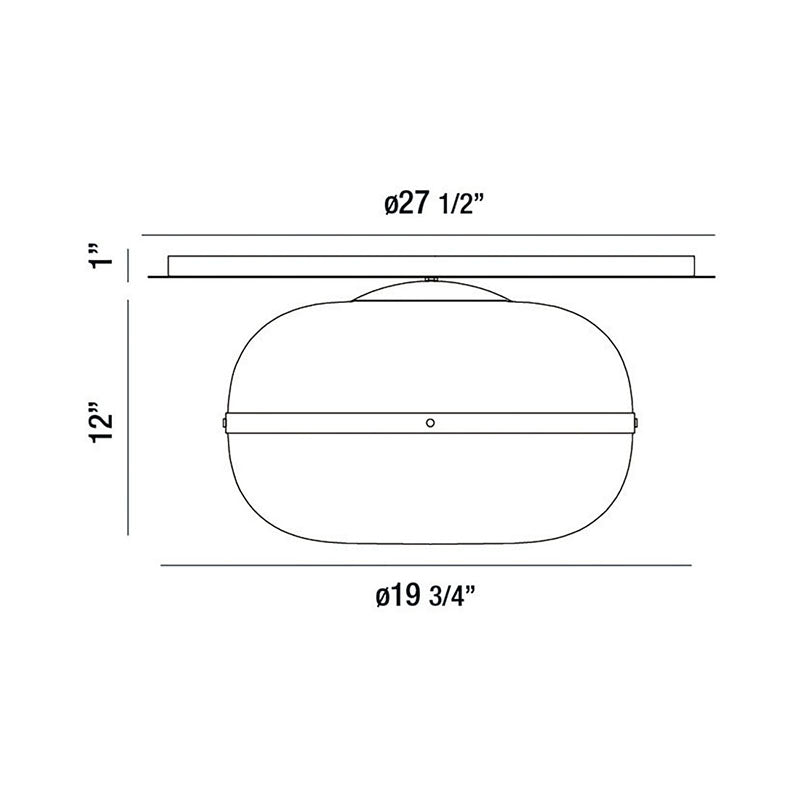 Eurofase 37088 Nottingham 3-lt 20" Flush Mount