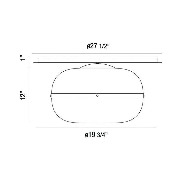 Eurofase 37088 Nottingham 3-lt 20" Flush Mount