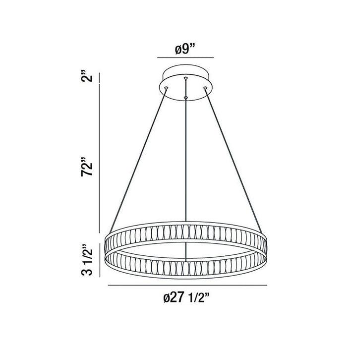 Eurofase 37091 Forster 28" LED Chandelier