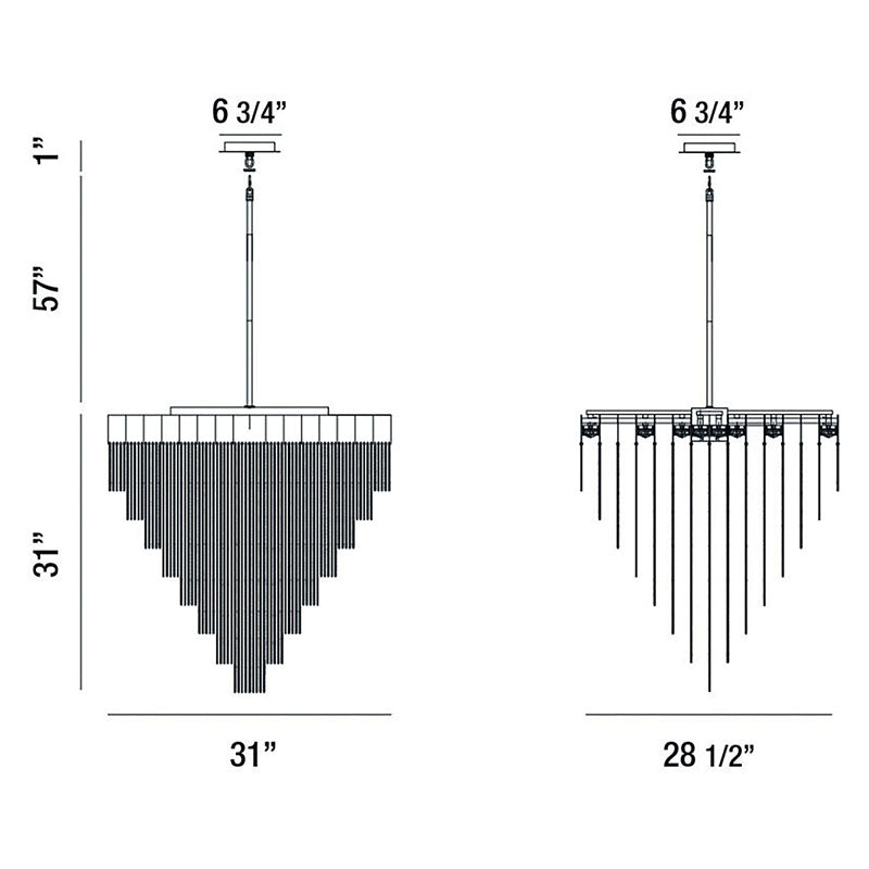 Eurofase 37095 Bloomfield 18-lt 31" LED Chandelier