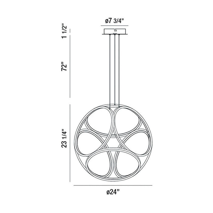 Eurofase 37102 Glenview 24" LED Pendant