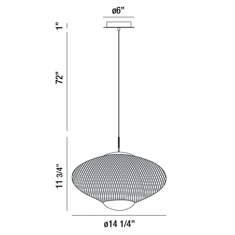 Eurofase 37106 Park 14" Integrated LED Pendant