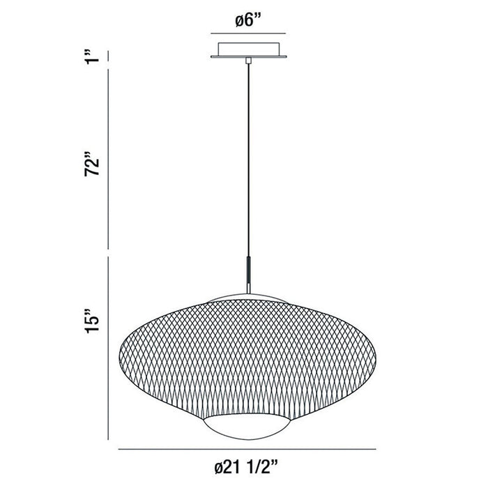 Eurofase 37107 Park 22" Integrated LED Pendant