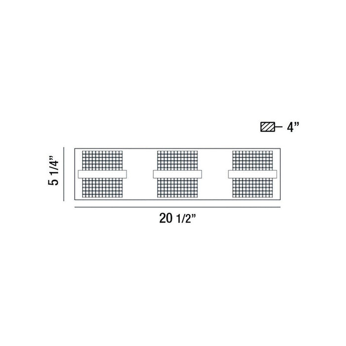 Eurofase 37120 Raylan 3-lt 21" Wide LED Bath Bar