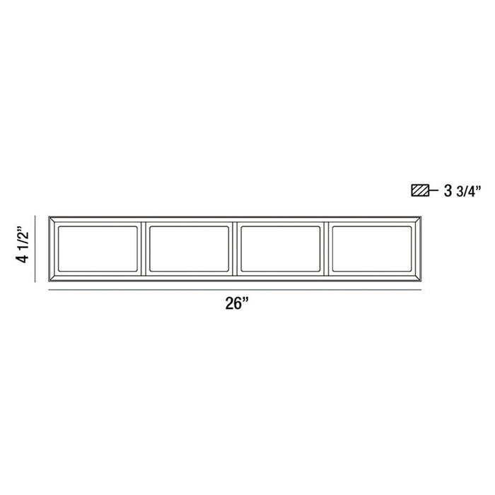 Eurofase 37127 Tamar 4-lt 26" Wide LED Vanity Light