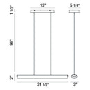 Eurofase 37160 Landor 32" LED Linear Pendant