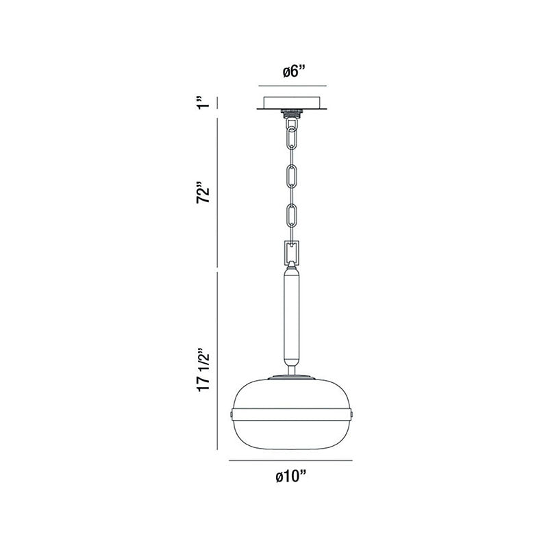 Eurofase 37196 Nottingham 1-lt 10" Pendant