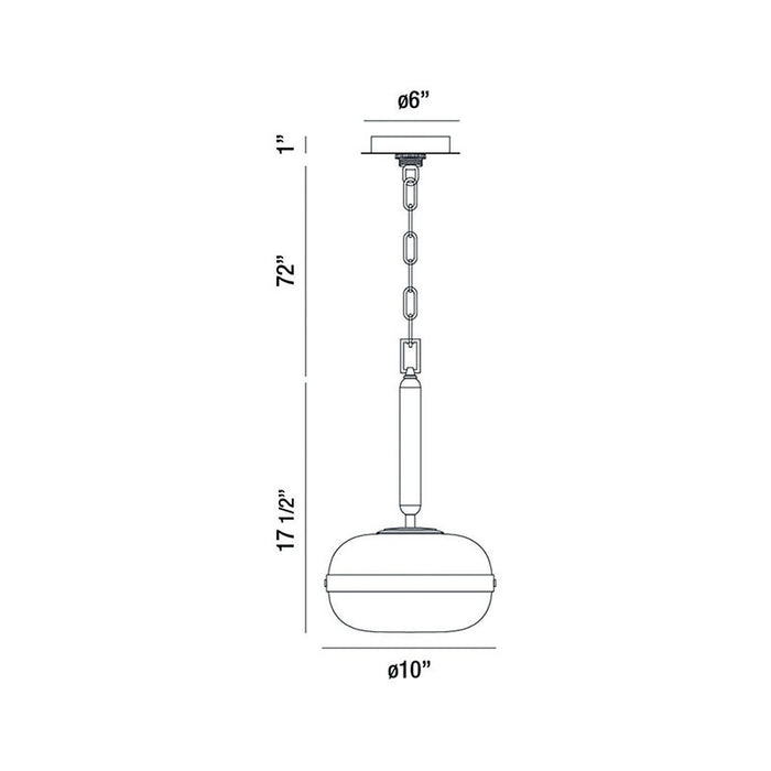 Eurofase 37196 Nottingham 1-lt 10" Pendant