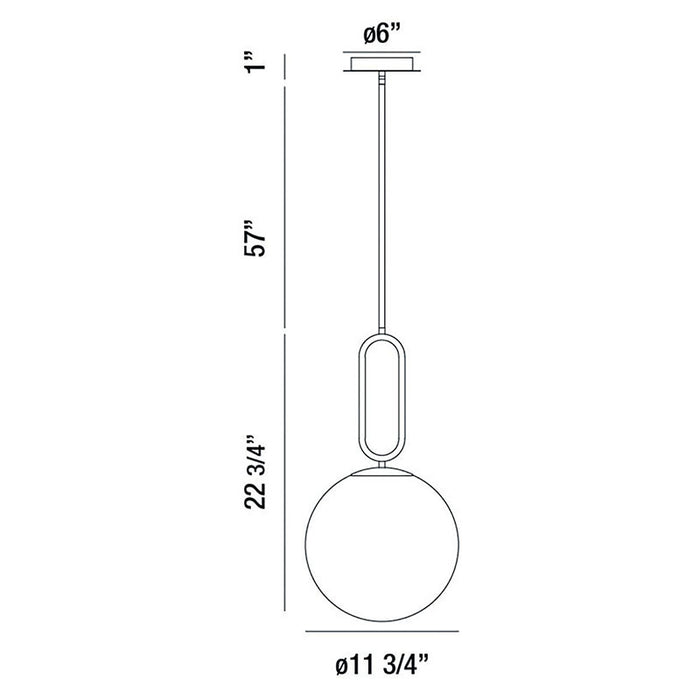 Eurofase 37233 Prospect 1-lt 12" Pendant