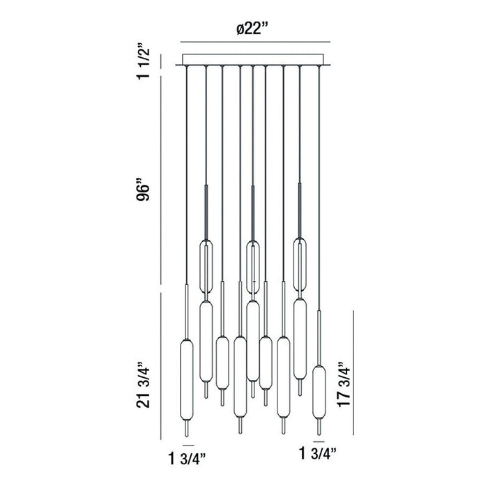 Eurofase 37235 Cumberland 22" LED Chandelier