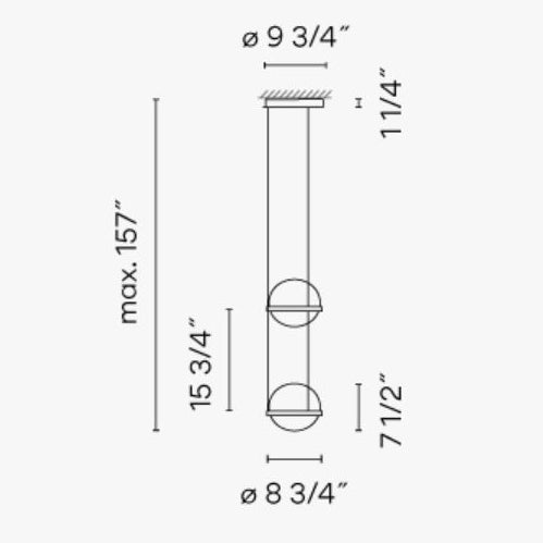 Vibia 3726 Palma Double Pendant