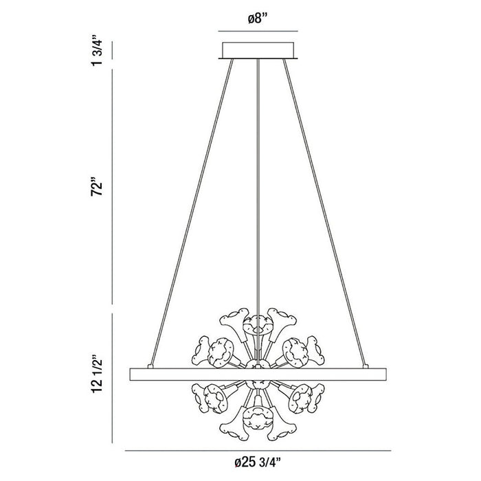 Eurofase 37342 Clayton 26" LED Chandelier