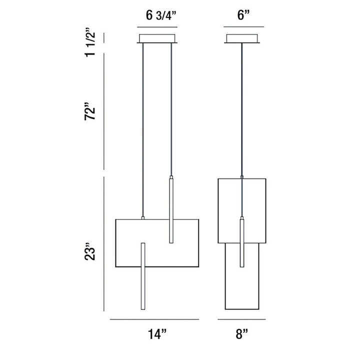 Eurofase 37347 Coburg 8" LED Pendant