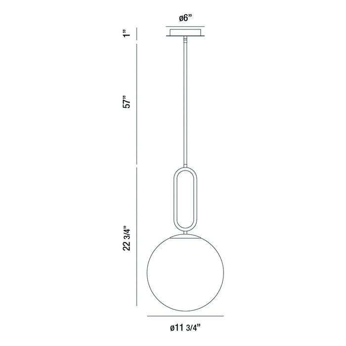 Eurofase 37349 Prospect 1-lt 12" Pendant