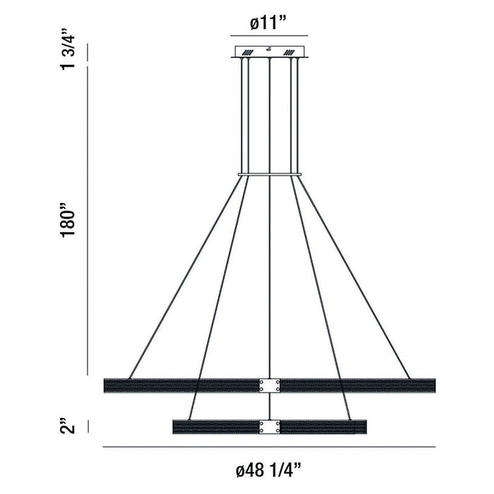 Eurofase 37385 Admiral 48" LED Round Chandelier