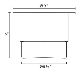 Sonneman 3741 Flange 9" Surface Mount