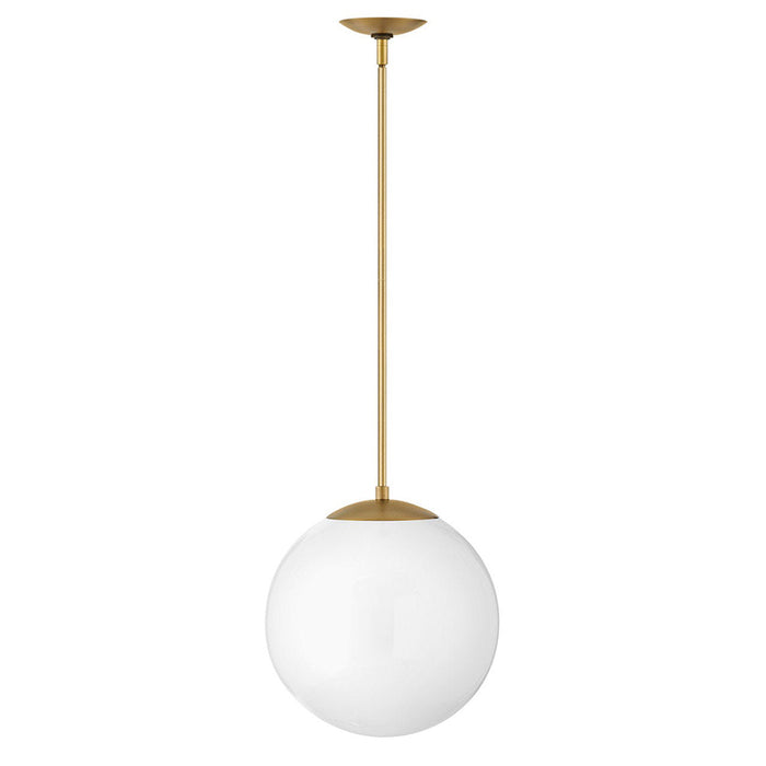 Hinkley 3744 Warby 1-lt 14" LED Medium Orb Pendant with Cased Opal Glass