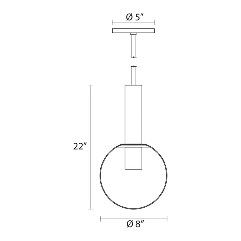 Sonneman 3760 Bubbles 1-lt 8" Pendant
