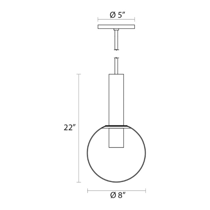 Sonneman 3760 Bubbles 1-lt 8" Pendant