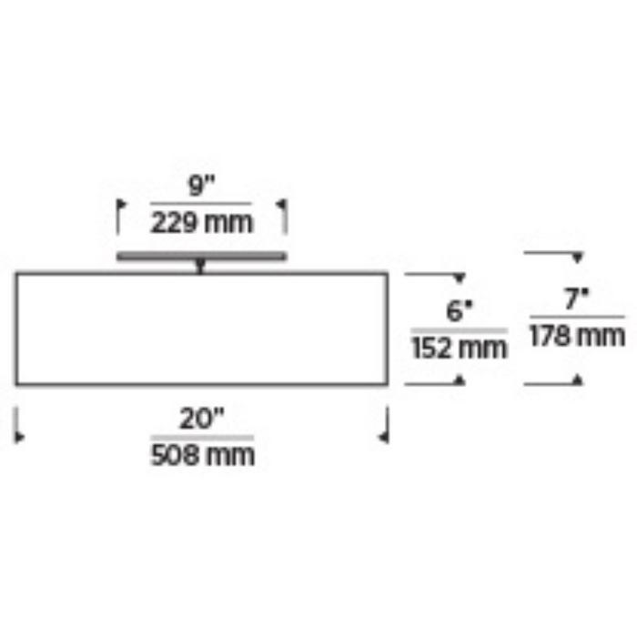 Tech 700FMPUL20 Pullman 1-lt 20" LED Flush Mount