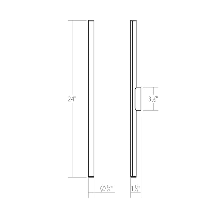 Sonneman 3772 Fino 1-lt 24" LED Bath Bar