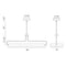 Eurofase 37931 Pemberton 1-lt 12" LED Oval Pendant