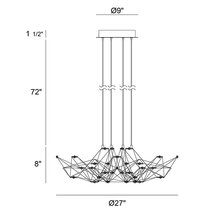 Eurofase 38038 Leonardelli 27" LED Chandelier